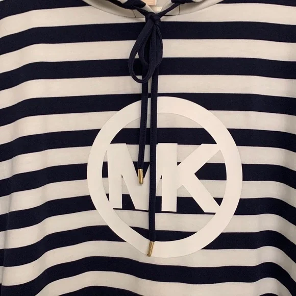 Michael Kors Navy White logo Hoodie - Picture 5 of 12
